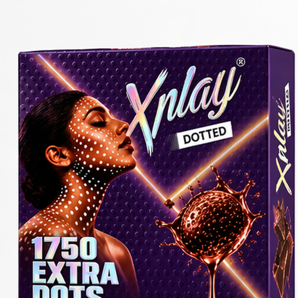 Xplay Dotted Chocolate Flavoured Condoms – 1750 Extra Dots | Pack of 3