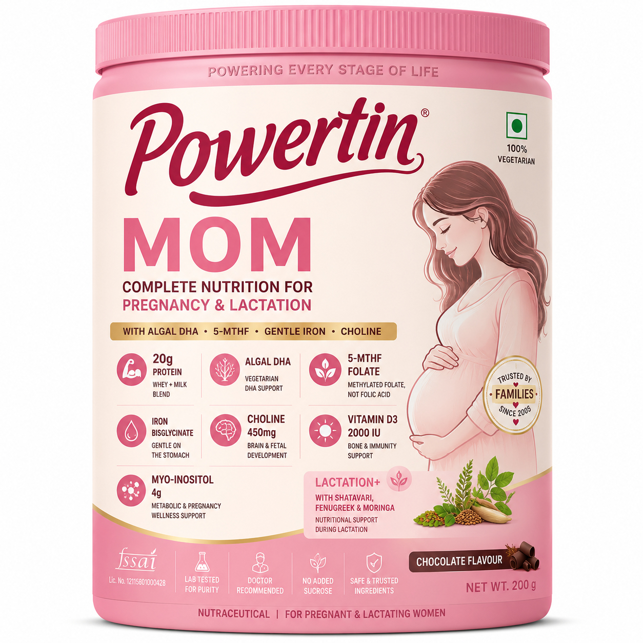 Powertin® Mom Complete Nutrition — Chocolate Flavour, 200 g