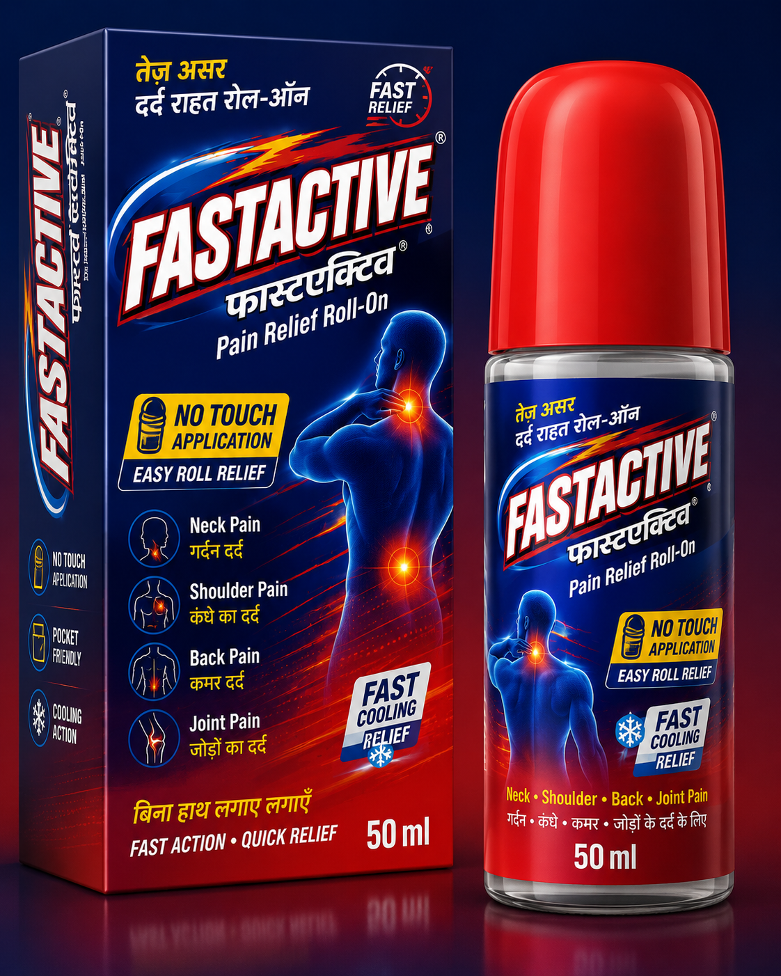 Fastactive® Pain Relief Roll-On — 50 ml
